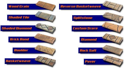 Custom Stamped Edging Samples